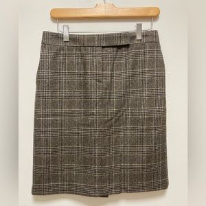 Brown Plaid Skirt Size 2 J. Crew